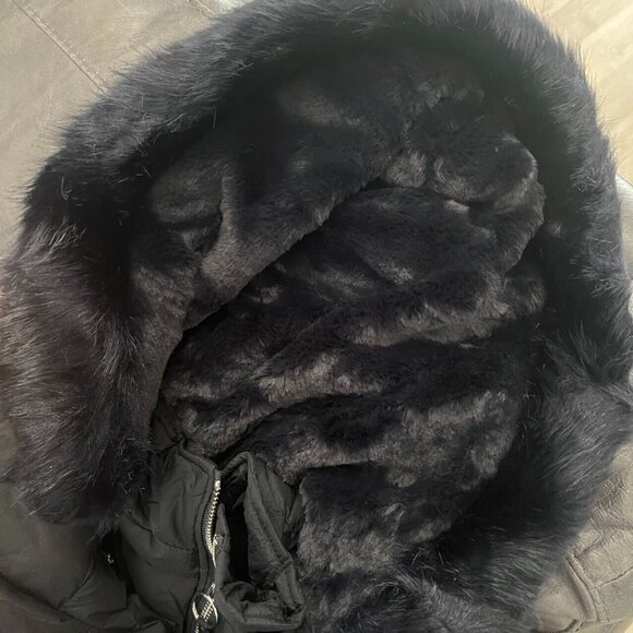 NWOT Debenhams Collection Mens Hood Chevron Quilted Puffer Coat Size 22 XL Navy - Picture 13 of 15